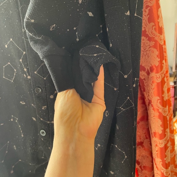 🌺 22” PTP SzL waffle onesie lounge pj thermal underwear sky constell… - Picture 4 of 5